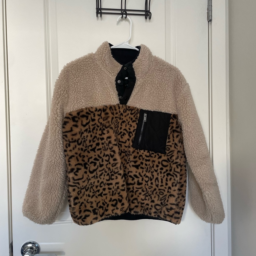 Rails Leopard Quarter Zip